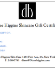 Diane Higgins Gift Certificates